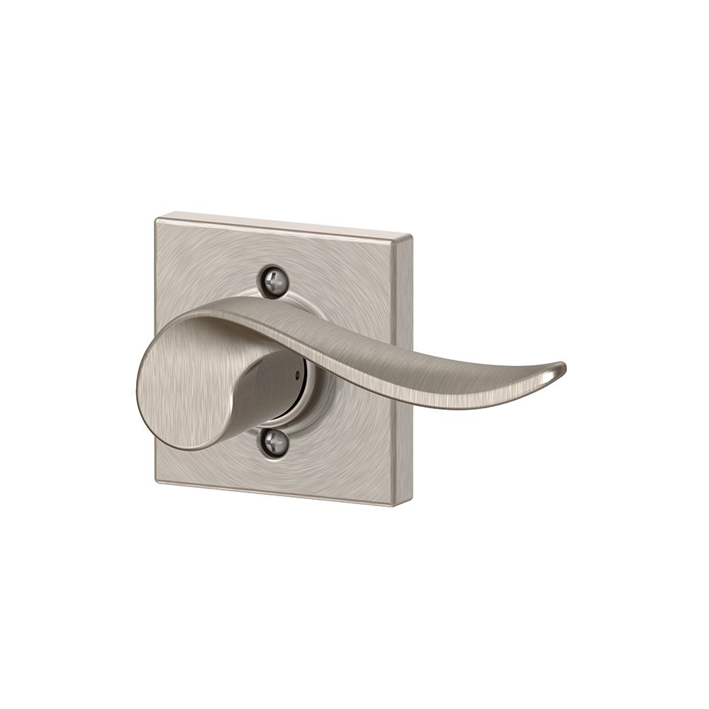 Schlage F170SAC619COLRH Right Hand Sacramento Lever, Collins Rose, Half Dummy, Satin Nickel