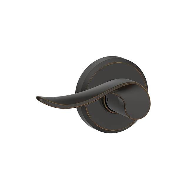 Schlage F170SAC716GSNRH Right Hand Sacramento Lever Greyson Rose Half Dummy, Aged Bronze Finish