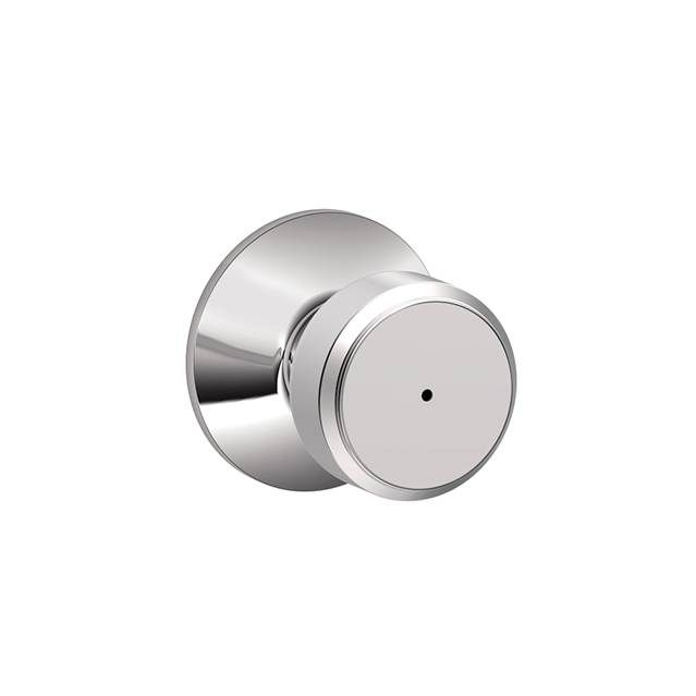Schlage F40BWE625 Bowery Privacy Knob Lock with 16080 Latch 10027 Strike, Bright Chrome