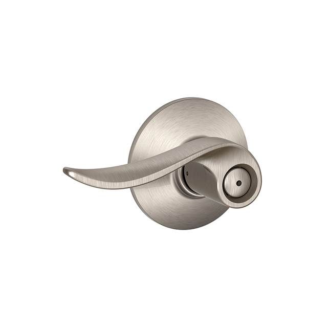 Schlage F40SAC619 Sacramento Satin Nickel Privacy Lever Lock with 16080 Latch 10027 Strike