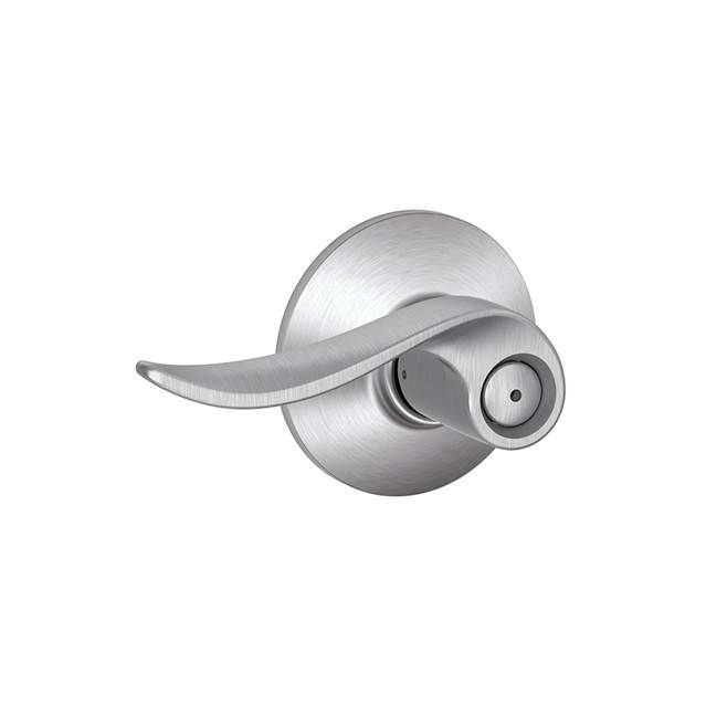 Schlage F40SAC626 Sacramento Privacy Lever Lock, 16080 Latch, 10027 Strike, Satin Chrome