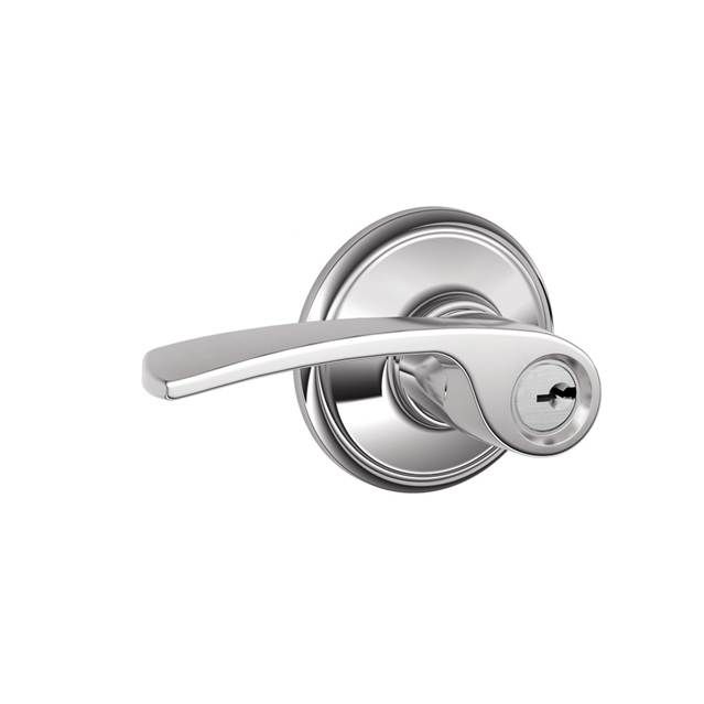 Schlage F51AMER625 Merano Keyed Entry Lock C Keyway, 16211 Latch, 10063 Strike, Chrome Finish