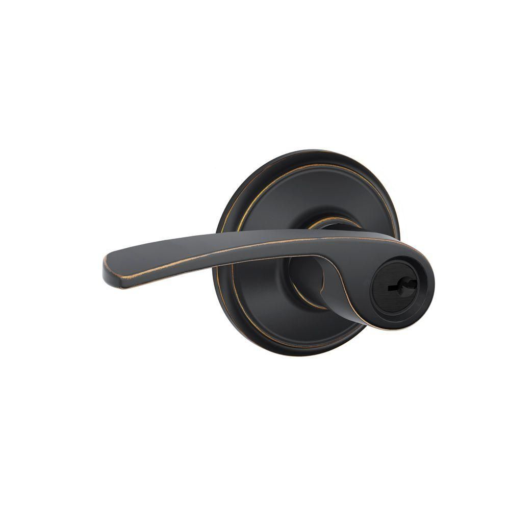 Schlage F51AMER716 Merano Keyed Entry Lock C Keyway, 16211 Latch, 10063 Strike, Aged Bronze