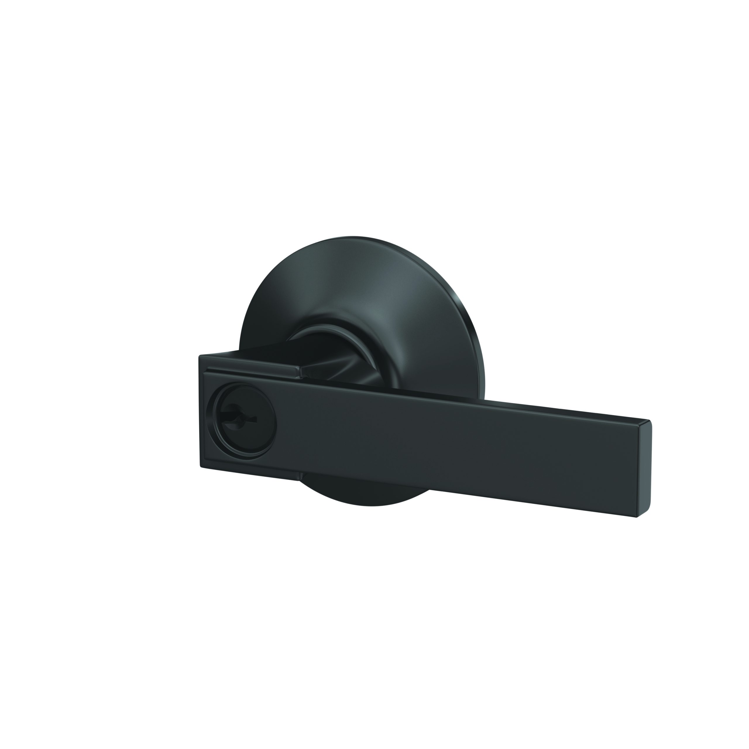 Schlage F51ANBK622 Northbrook Keyed Entry Lever Lock, C Keyway, Matte Black Finish