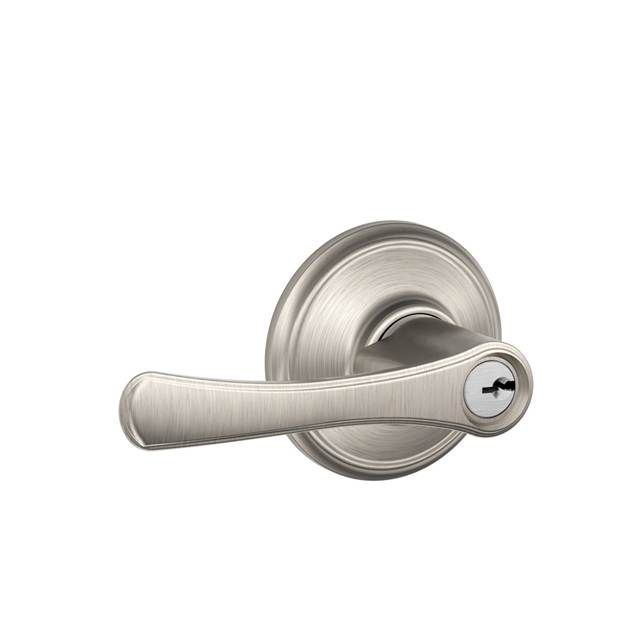 Schlage F51AVLA619 Avila Keyed Entry Lock C Keyway, 16211 Latch, 10063 Strike, Satin Nickel