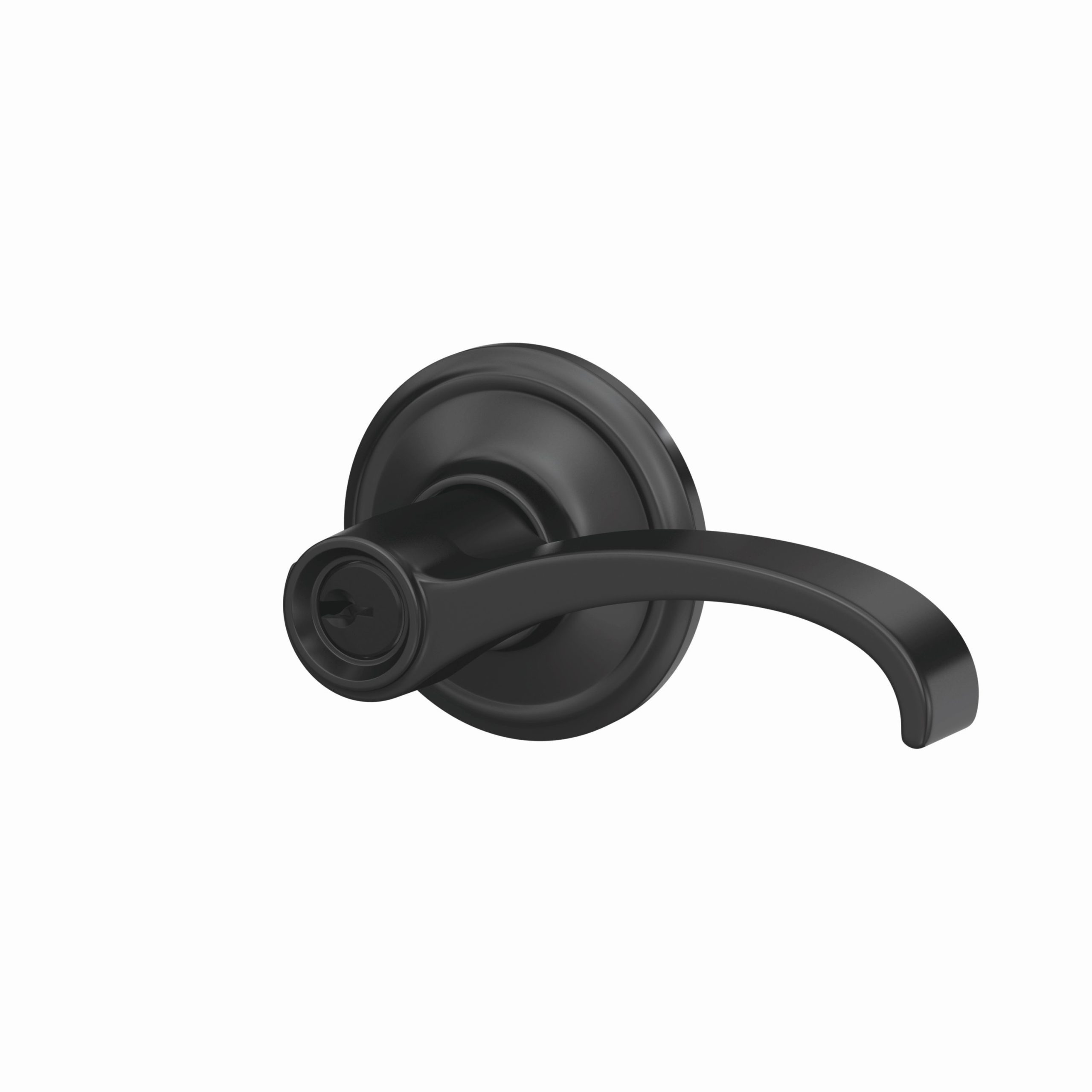 Schlage F51AWIT622ALD Schlage Whitney Lever with Alden Rose Keyed Entry Lock, Matte Black