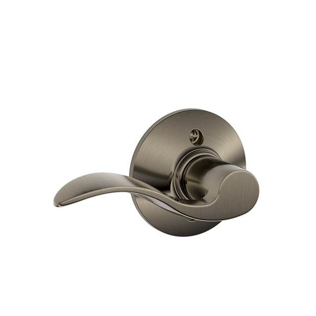 Schlage F59ACC620RH Right Hand Accent Lever Active Trim, 12326 Latch, 10269 Strikes, Antique Nickel