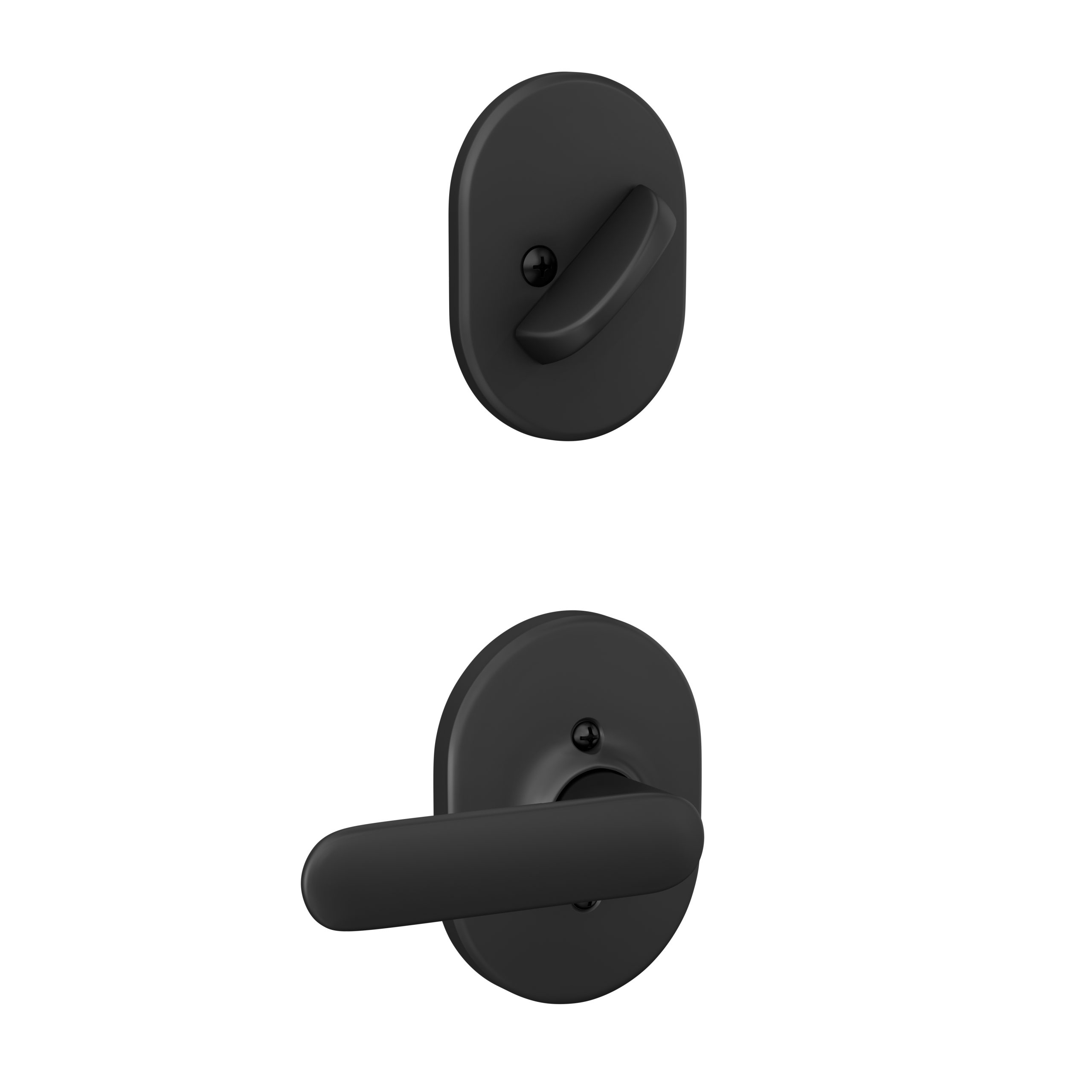 Schlage F59DAV622RMN Davlin Lever with Remsen Rose, Active Trim, Matte Black, 12326 Latch