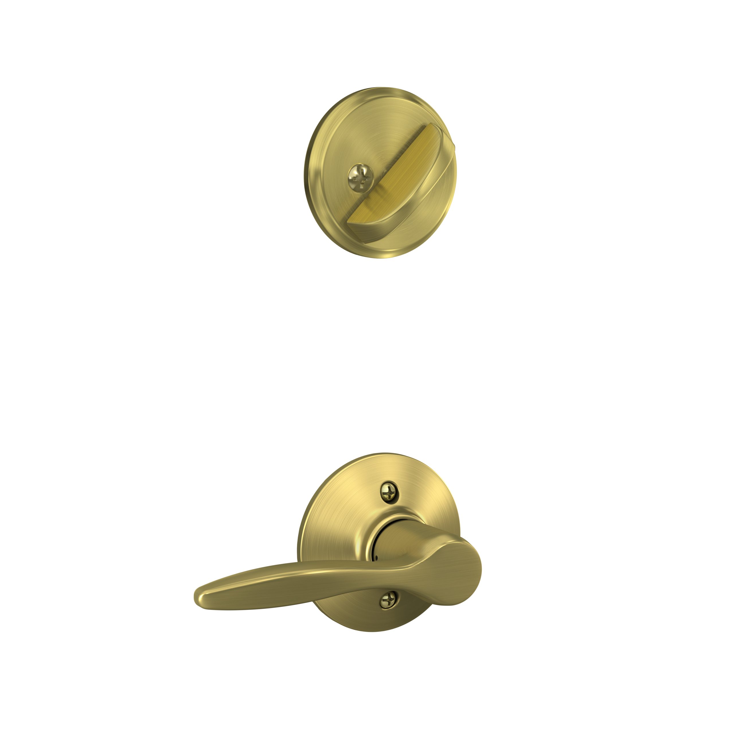 Schlage F59DEL608RH Delfayo Right Hand Active Trim Set, Satin Brass, 12326 Latch 10269 Strikes