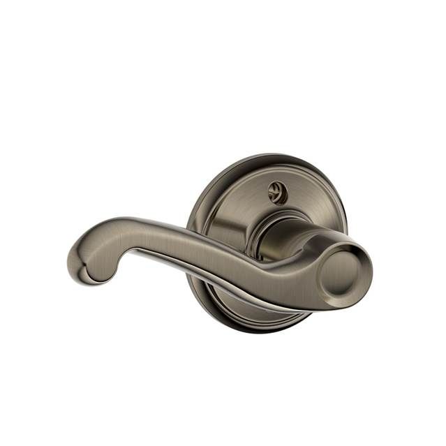 Schlage F59FLA620RH Right Hand Flair Lever Active Trim with 12326 Latch, Antique Nickel Finish