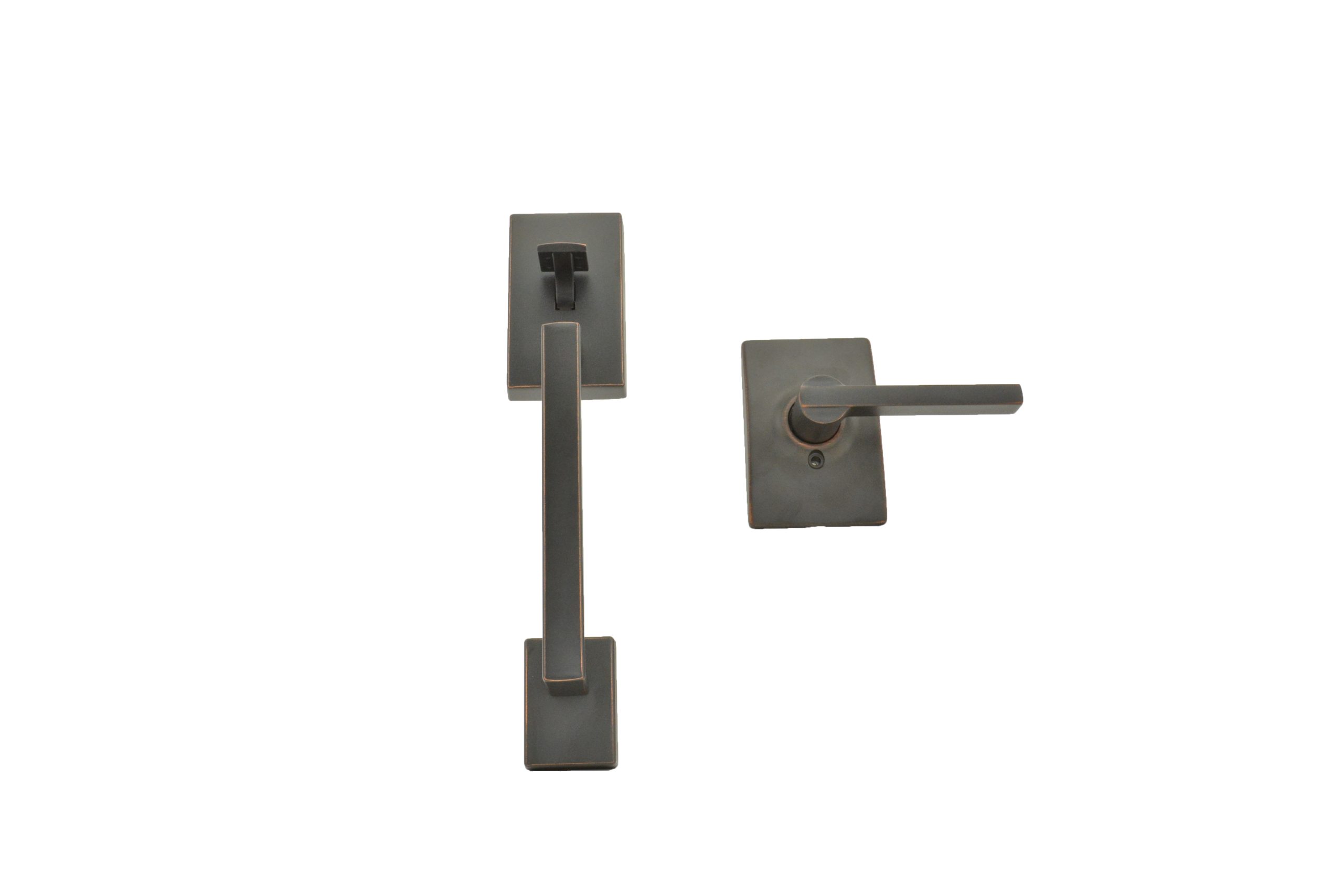 Schlage FE285CEN716LATCEN Century Latitude Lever Handleset, Aged Bronze, 16080 Latch, 10063 Strike