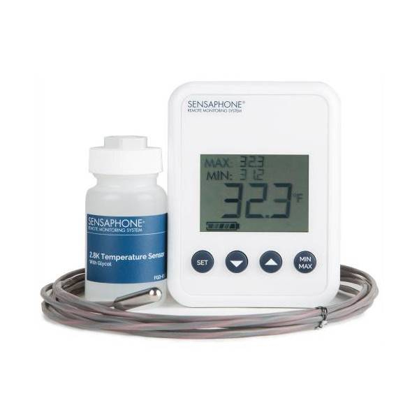 Sensaphone FGD-VFC-GLY Vaccine For Children (VFC) Refrigerator Temperature Sensor with Display, Glycol Bottle
