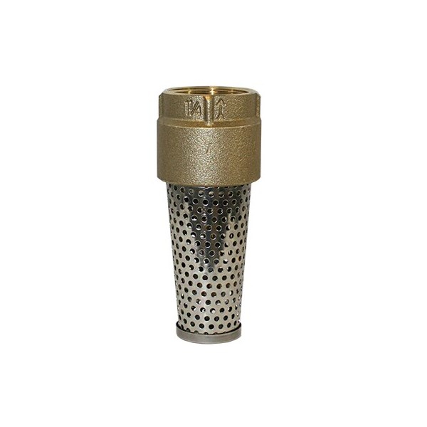Merrill FVNL125 710 Series Foot Valve for 1-1/4″ Pipe (No Lead Brass) w/ Stainless Steel Screen