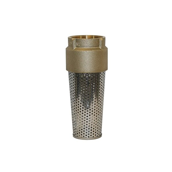Merrill FVNL200 710 Series Foot Valve for 2″ Pipe (No Lead Brass) w/ Stainless Steel Screen
