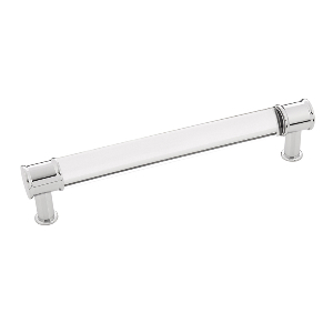 Midway Pull 160mm Center to Center Crysacrylic with Chrome Hickory Hardware P3702-CACH