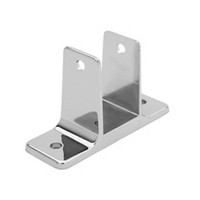 Jacknob 15280, Toilet Partition Zamak Pilaster Bracket Kit, Two Ear, Designed for 1in Thick Panel, Chrome