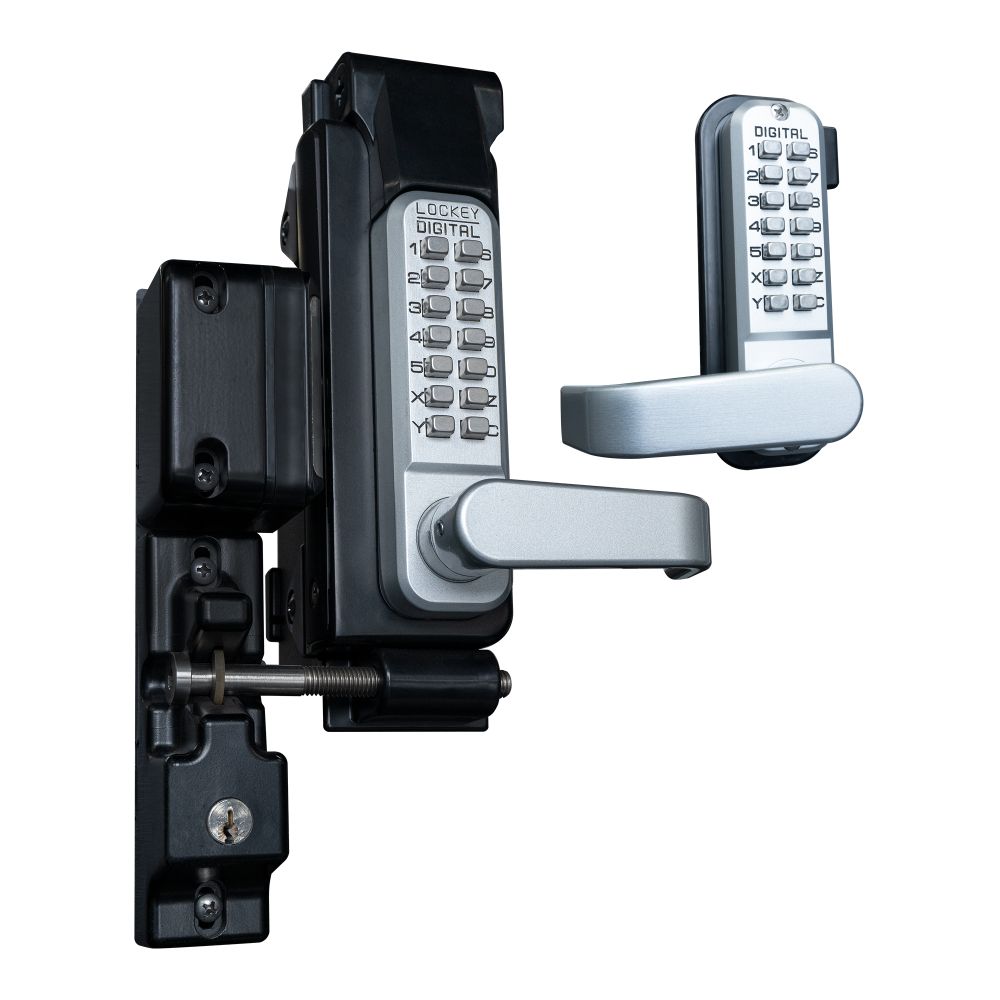 Lockey USA GL2SCMGDC Sumo Surface Mount Gate Lock – Passage Key Lockout, Satin Chrome Finish