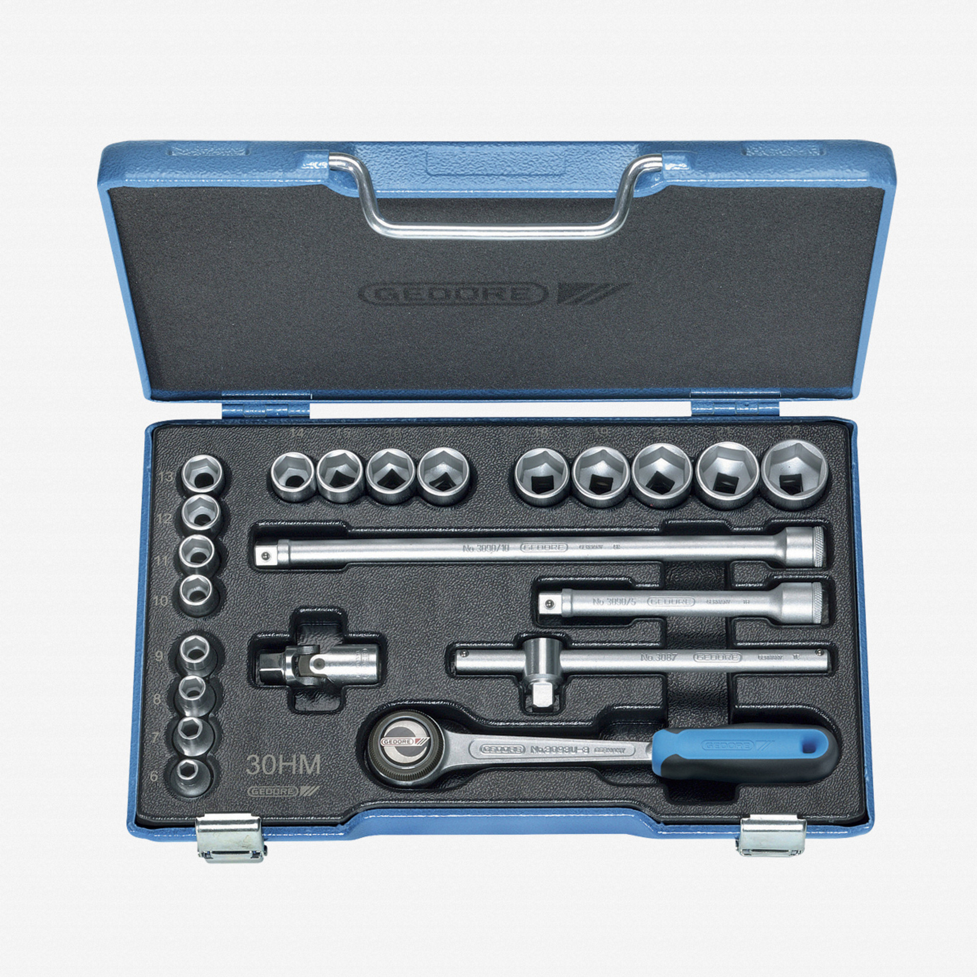 SALE!                 Gedore 30 HMU-3 Socket set 3/8″ 22 pcs hex 6-22 mm