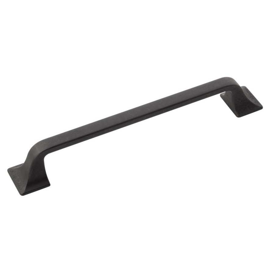 Forge Pull 6-5/16″ Center to Center Black Iron Hickory Hardware H076703-BI