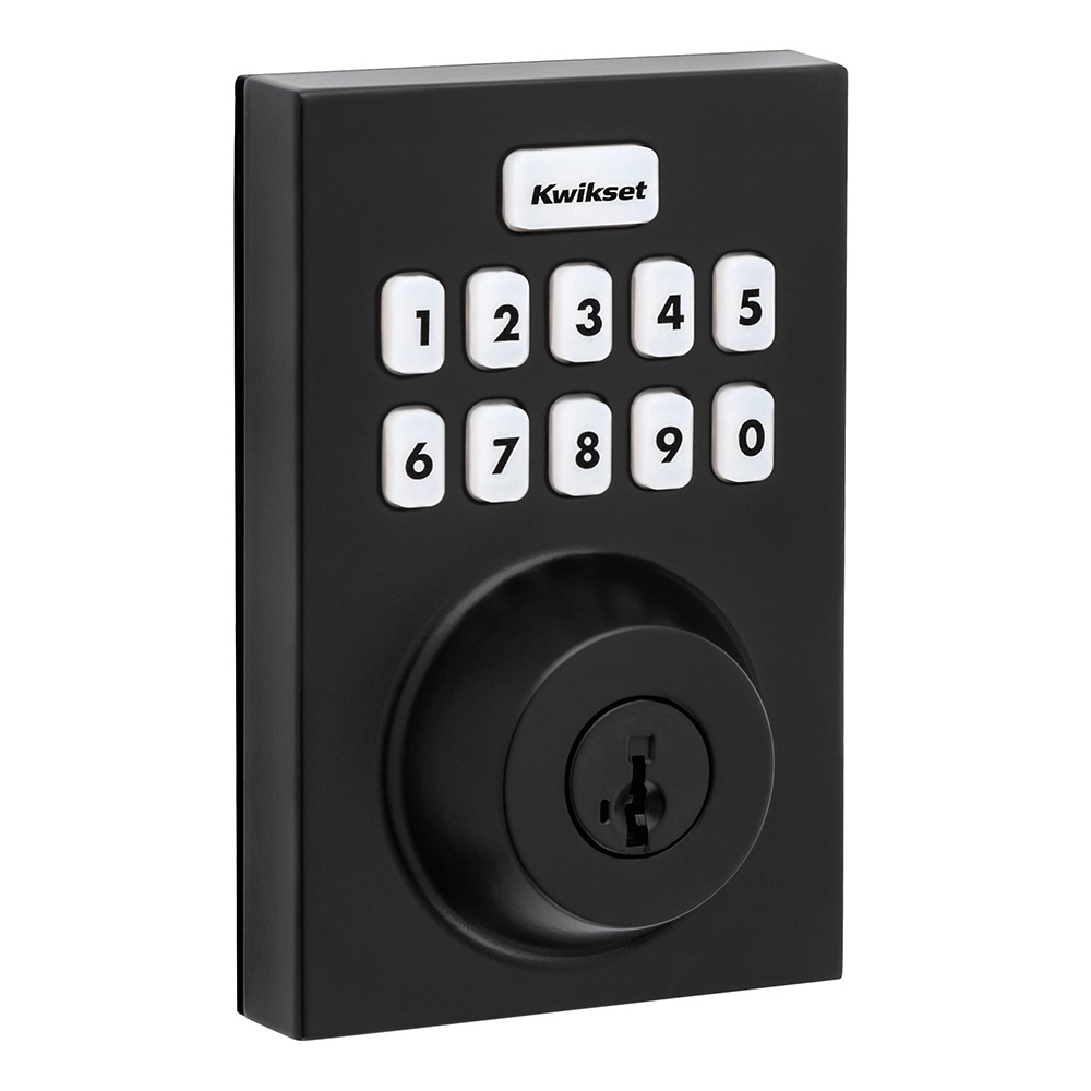 Kwikset HC620CNTZW700-514S Contemporary Smart Lock Deadbolt with Z-Wave 700 SmartKey, Matte Black