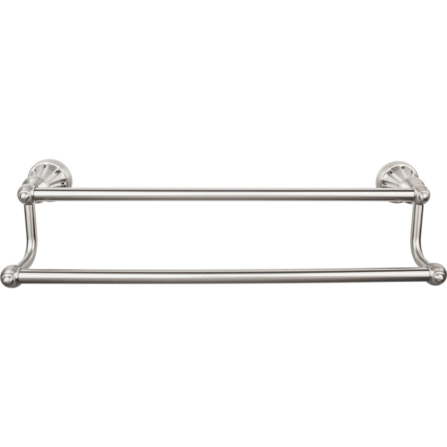 Hudson Bath Double Towel Bar 18″ Center to Center Brushed Satin Nickel Top Knobs HUD7BSN