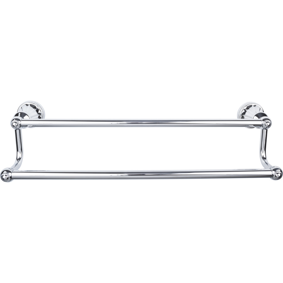 Hudson Bath Double Towel Bar 18″ Center to Center Polished Chrome Top Knobs HUD7PC