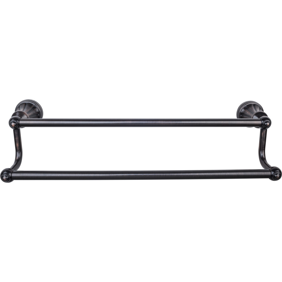 Hudson Bath Double Towel Bar 24″ Center to Center Tuscan Bronze Top Knobs HUD9TB