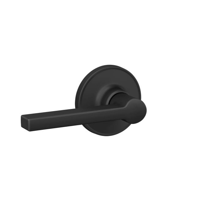 Schlage J10SOL622 Solstice Passage Lock Lever with Latch Strike – Matte Black Finish