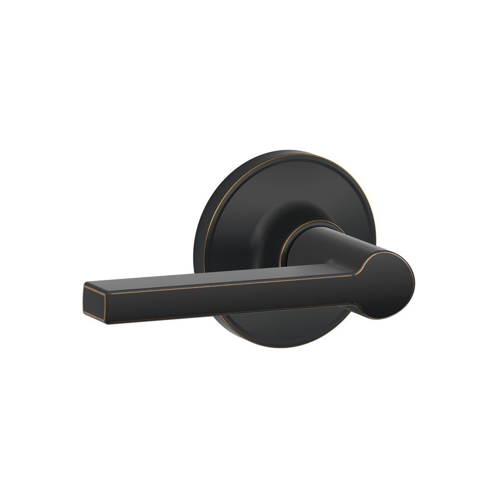 Schlage J10SOL716 Solstice Passage Lock Lever, 16254 Latch, 10101 Strike, Aged Bronze
