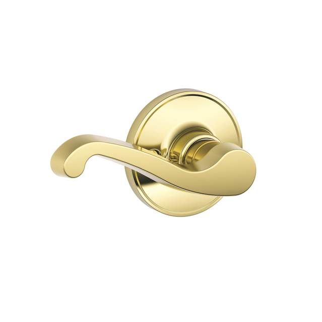 Schlage J170LAS605LH LaSalle Left Hand Half Dummy Lock Lever – Bright Brass Finish