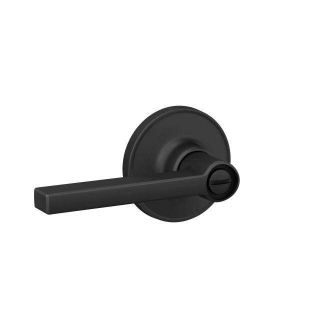 Schlage J40SOL622 Solstice Privacy Lock Lever, 16254 Latch, 10101 Strike, Matte Black