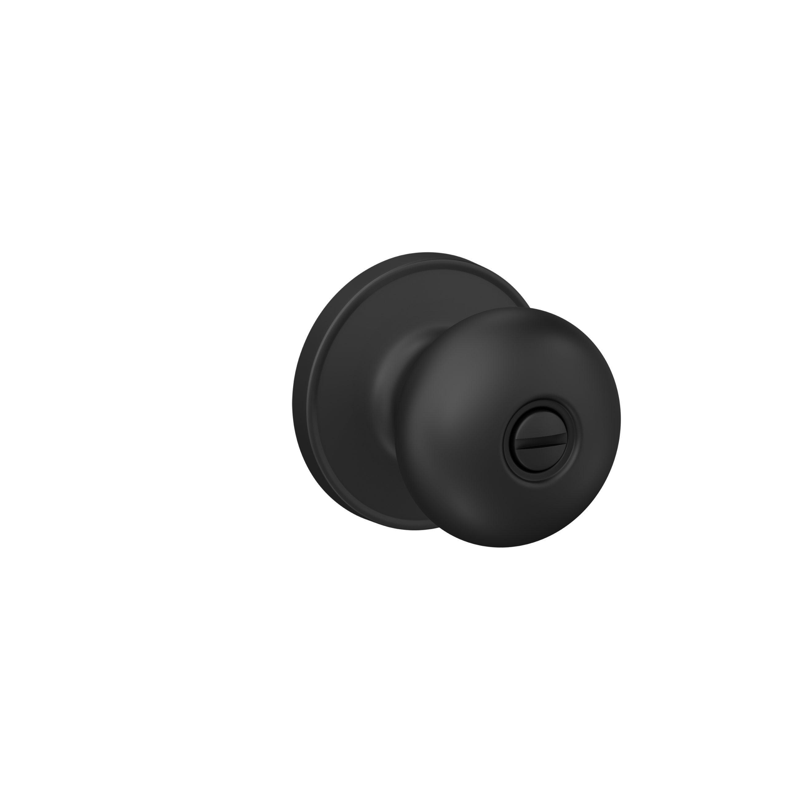 Schlage J40STR622 Stratus Privacy Lock Knob with 16254 Latch 10101 Strike, Matte Black