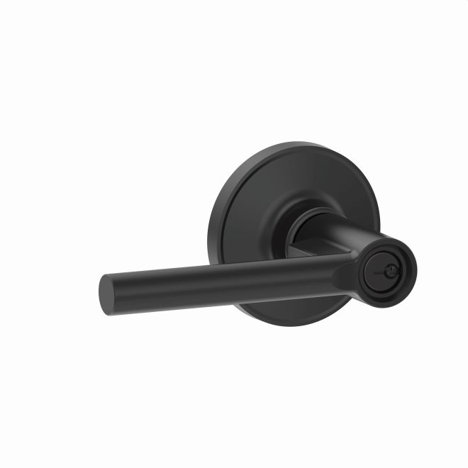 Schlage J54BRW622 Broadway Lever Entry Lock, C Keyway, Matte Black Finish