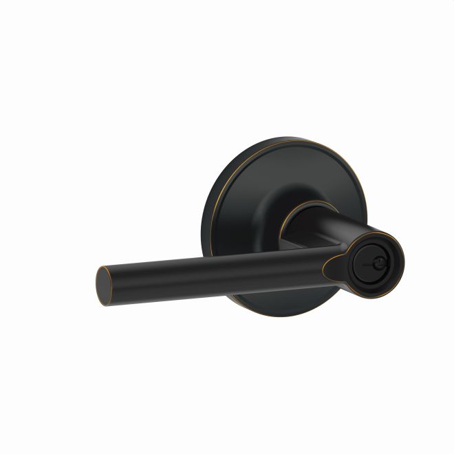Schlage J54BRW716 Broadway Lever Entry Lock, C Keyway, Aged Bronze Finish