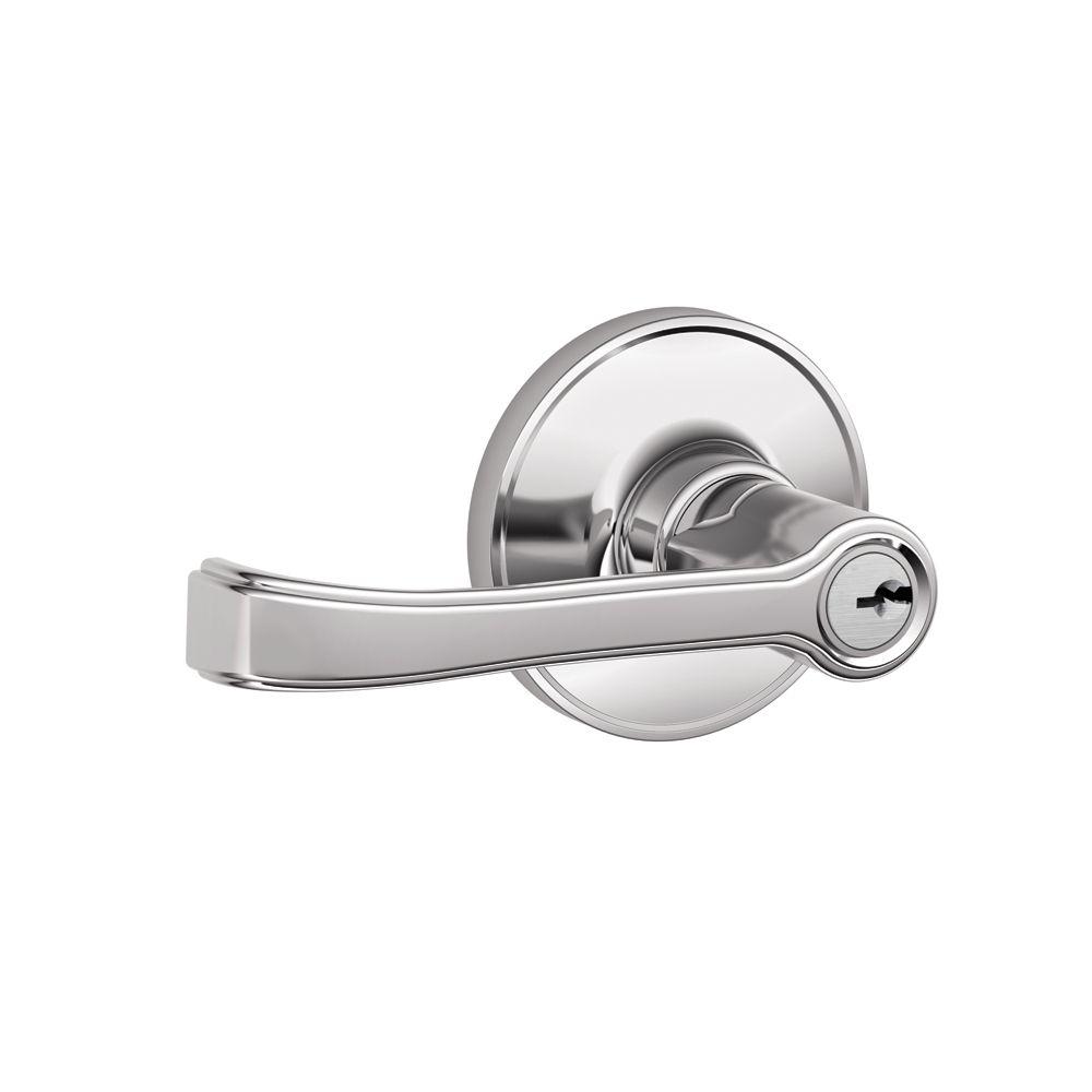 Schlage J54TOR625 Torino Entry Lock Lever C Keyway Bright Chrome 16255 Latch 10101 Strike