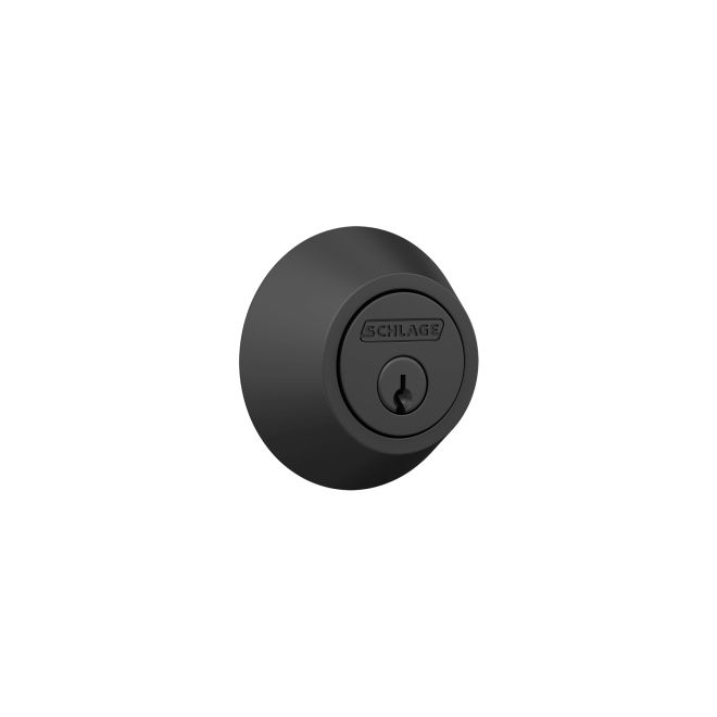 Schlage JD60622 Single Cylinder Deadbolt C Keyway Matte Black 16068 Latch 10267 Strike