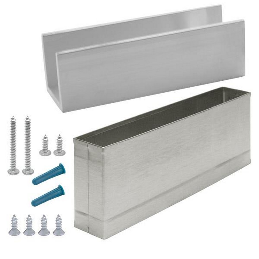5″ x 1-1/4″ Pilaster Shoe Pack Satin Stainless Steel Jacknob 37059