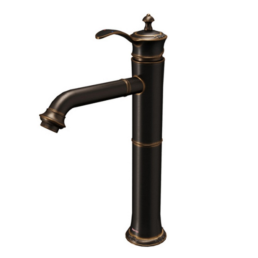 Vineyard 13-7/8″ Single Handle Vessel Bathroom Faucet w/ Pop-Up Drain Oil Rubbed Bronze Karran KBF472ORB