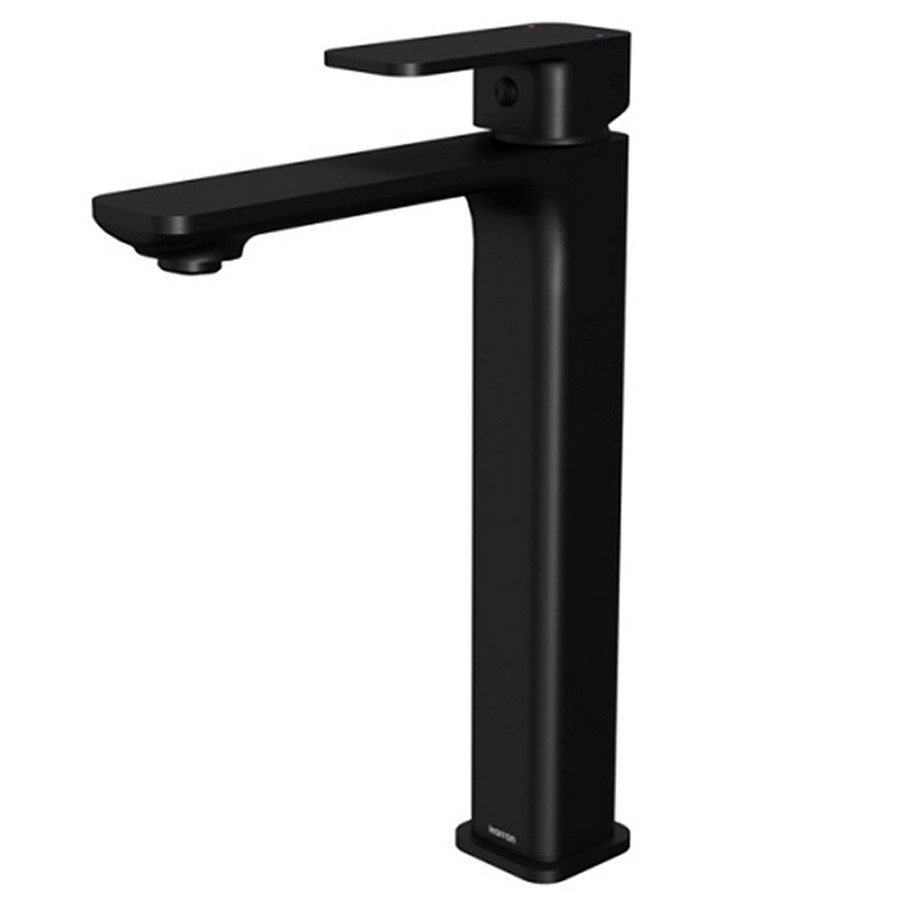 Venda 11-3/8″ Single Handle Vessel Bathroom Faucet w/ Pop-Up Drain Matte Black Karran KBF512MB