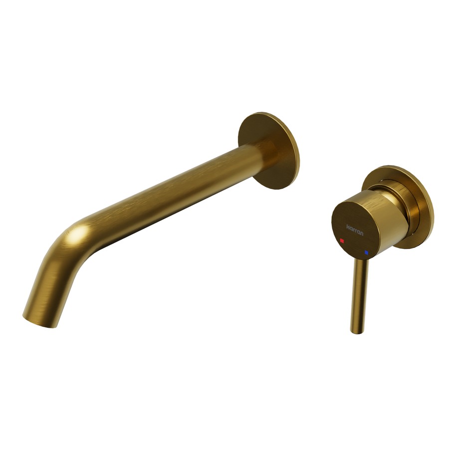 Grantham Single Handle Wall-Mount Bathroom Faucet Gold Karran KBF610G