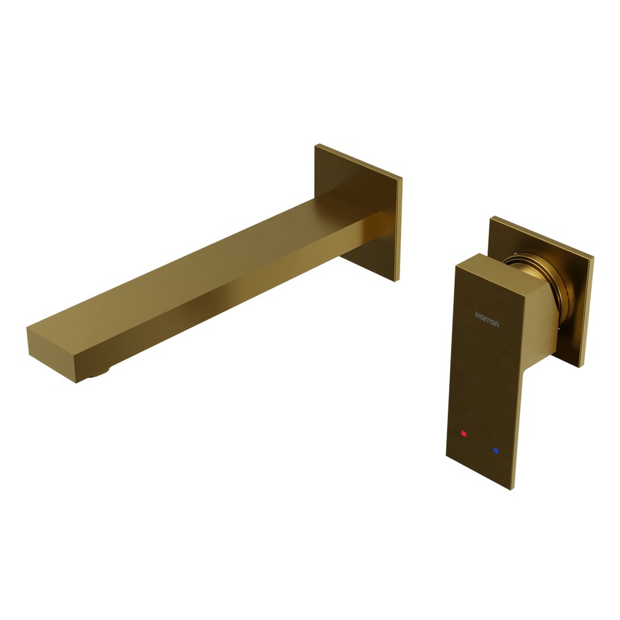 Alberton Single Handle Wall-Mount Bathroom Faucet Gold Karran KBF620G