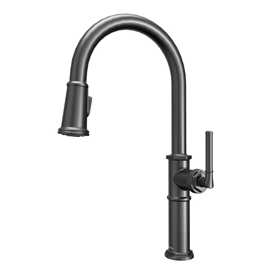 Brampton Single Handle Pull-Down Sprayer Kitchen Faucet Gunmetal Grey Karran KKF365GG