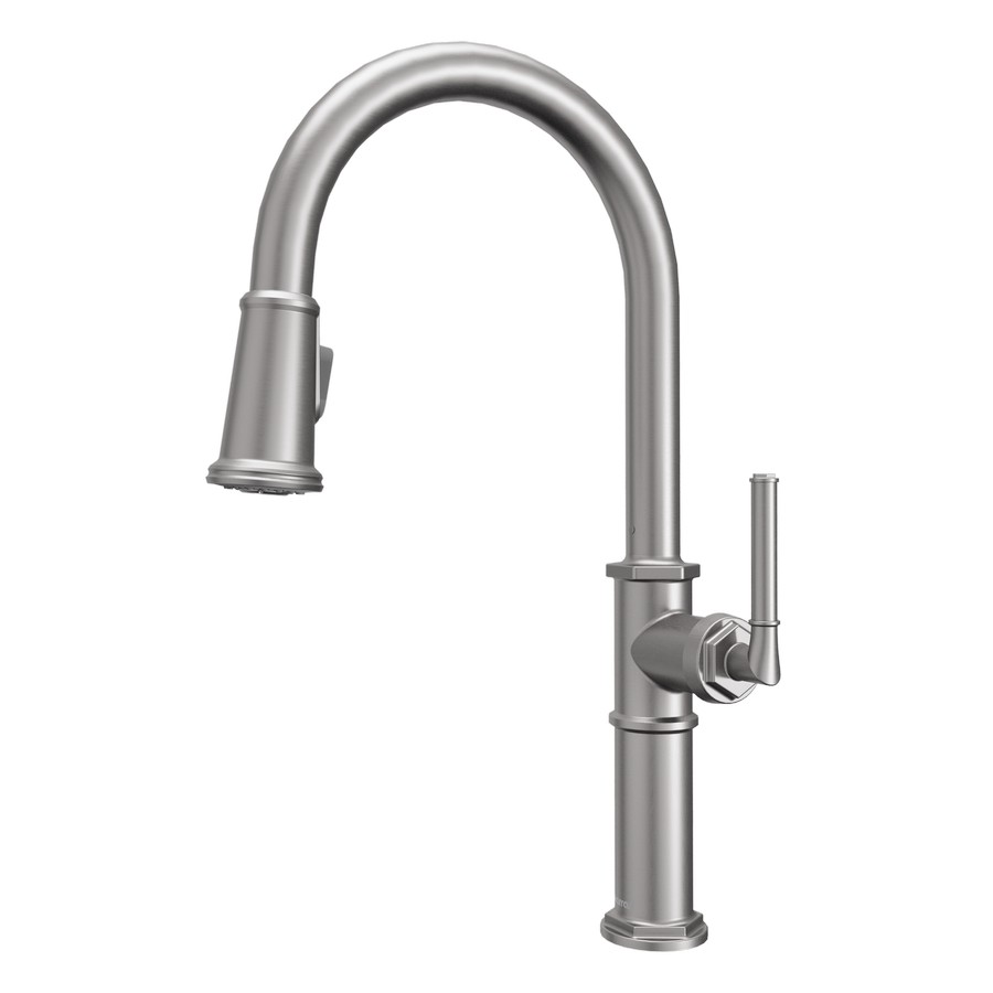Brampton Single Handle Pull-Down Sprayer Kitchen Faucet Stainless Steel Karran KKF365SS