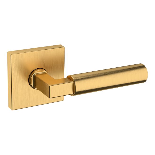 Baldwin L029044RDM L029 Lever with R017 Rose Right Hand Half Dummy Lock – Satin Brass Finish