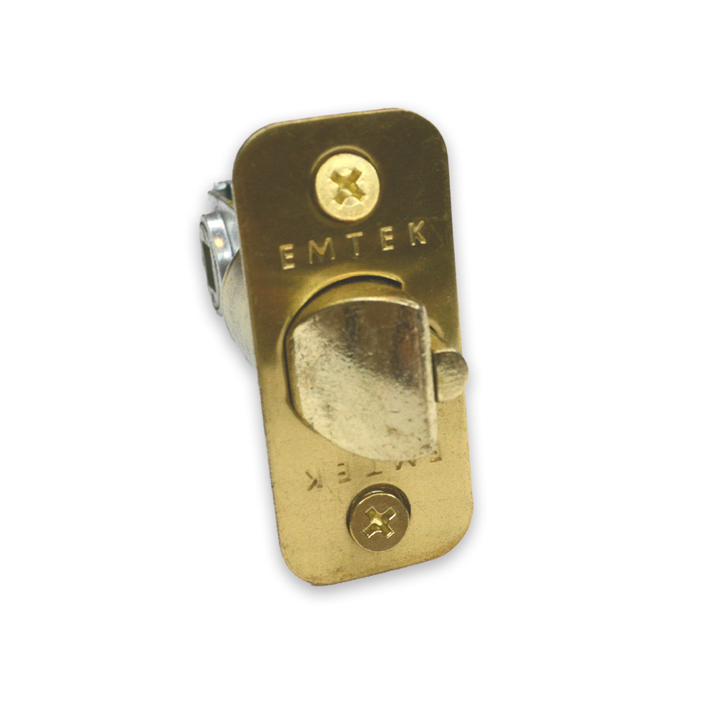 Emtek LC4-DLB2375R-US3 Polished Brass Deadlatch, 2-3/8″ Backset, 1/4″ Radius Corner
