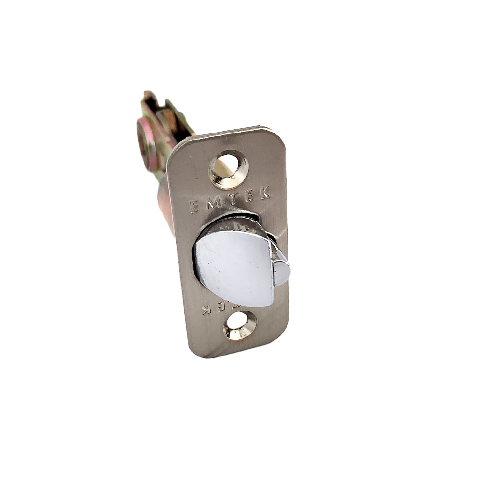 Emtek LC4-DLB275R-US15 Satin Nickel Deadlatch, Keyed Lever/Knob, 2-3/4″ Backset, 1/4″ Radius Corner