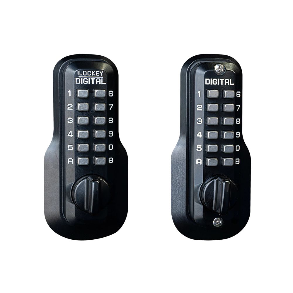 Lockey USA M210JBMGDC Keyless Mechanical Deadbolt, Double Combo, Jet Black Marine Grade Finish