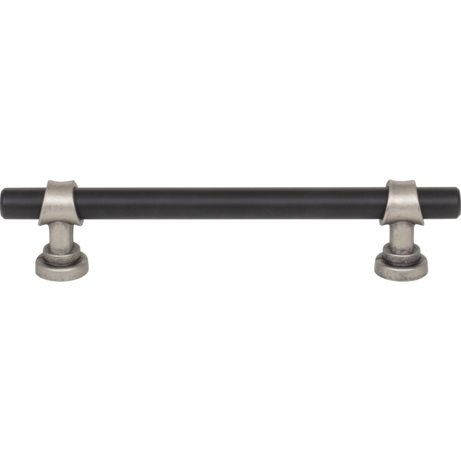 Dakota Bit Pull 5-1/16″ Center to Center Flat Black and Pewter Antique Top Knobs M2718
