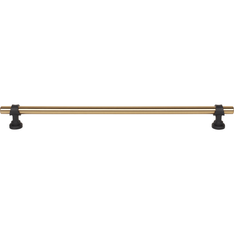 Dakota Bit Pull 12″ Center to Center Honey Bronze and Flat Black Top Knobs M2765