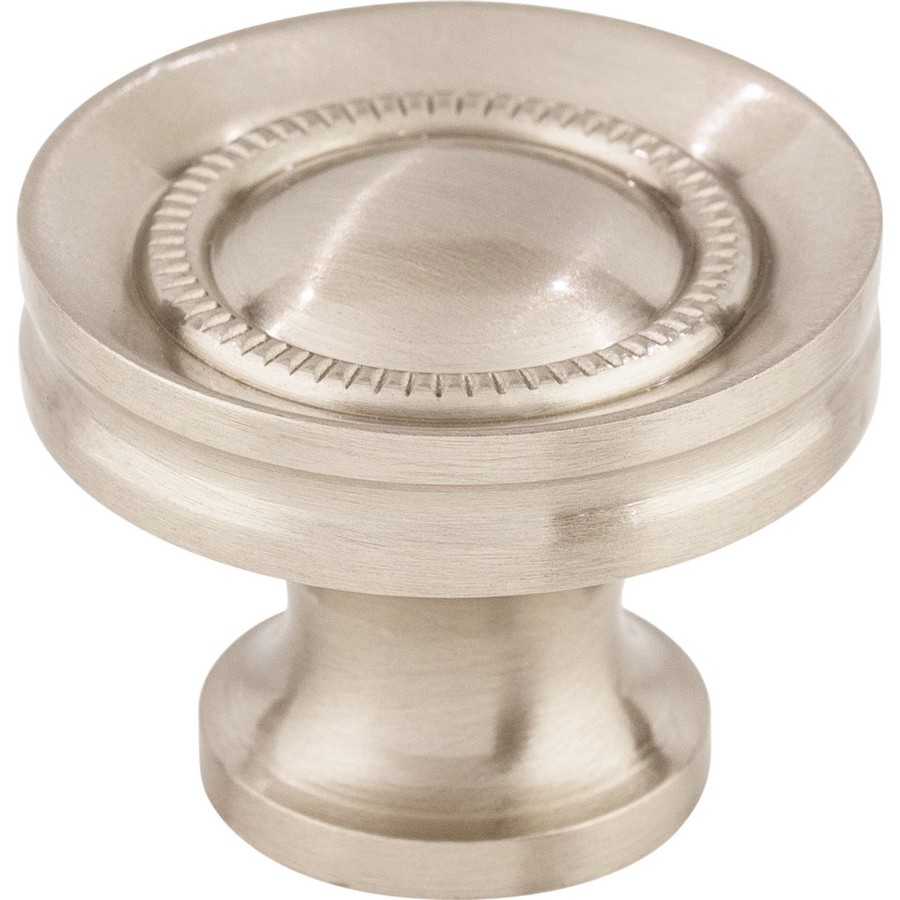 Asbury Button Faced Knob 1-1/4″ Dia Brushed Satin Nickel Top Knobs M292